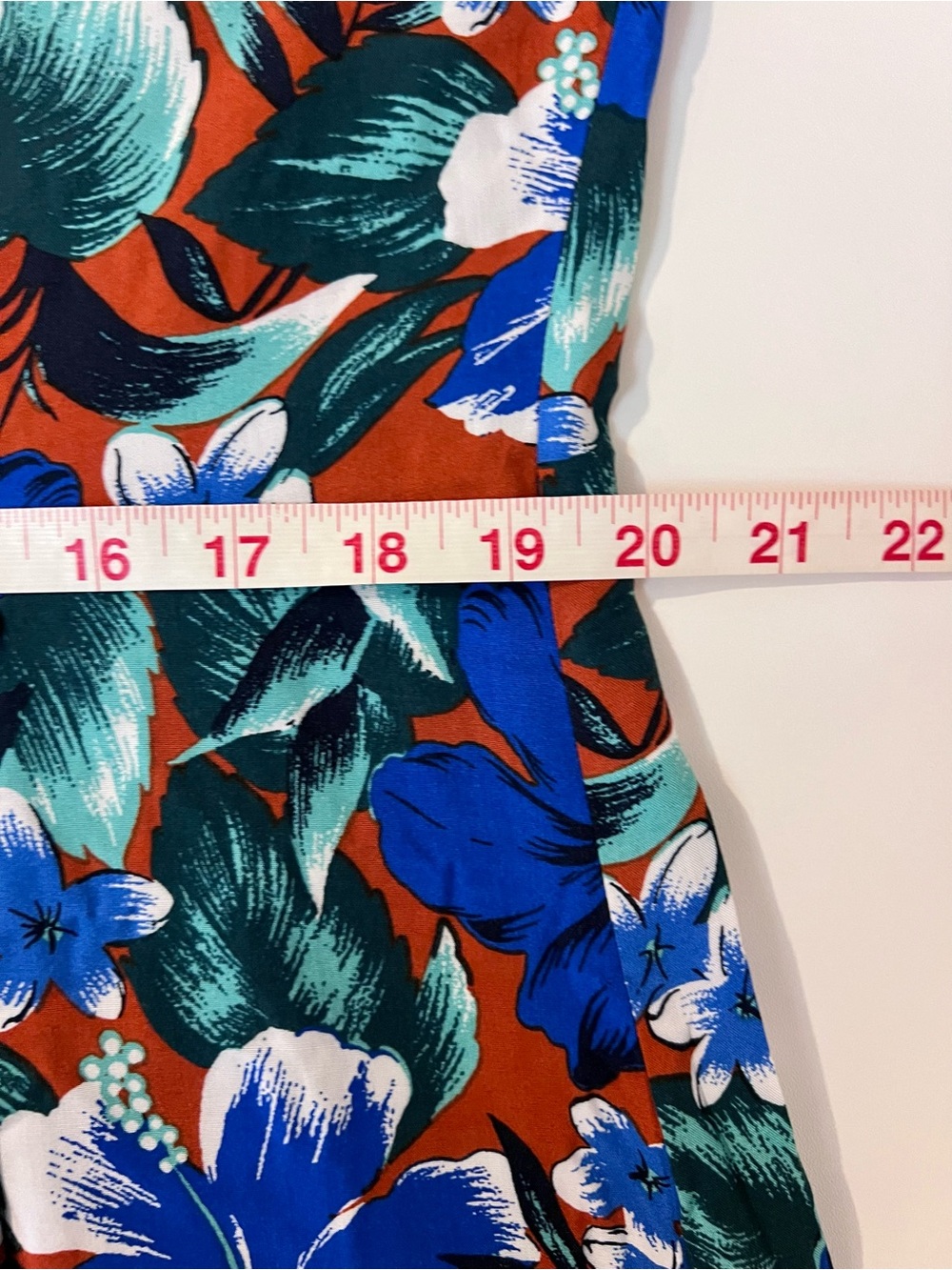 🌺 J. Crew Tropical Floral Button Up Short Sleeve Maxi Dress in Blue Sz. XL - Picture 7 of 9